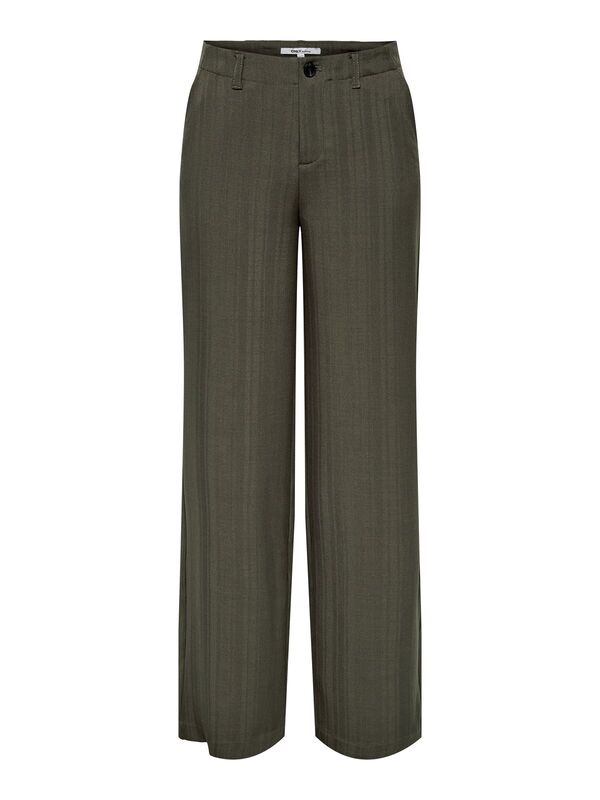 Only - ONLMATEO LIFE MW STRIPE WIDE PANT CC TLR Kadın Black Pantolon - 15351084