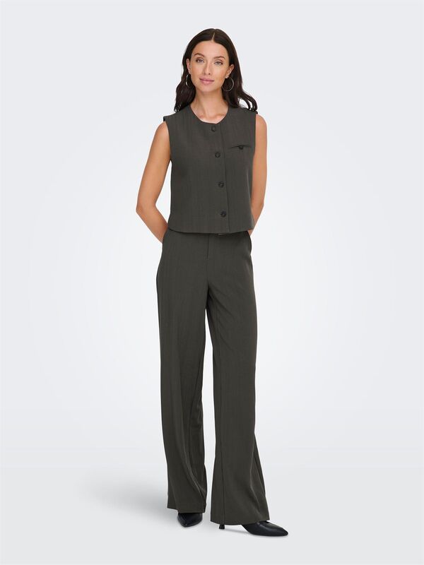 ONLMATEO LIFE MW STRIPE WIDE PANT CC TLR Kadın Black Pantolon - 15351084