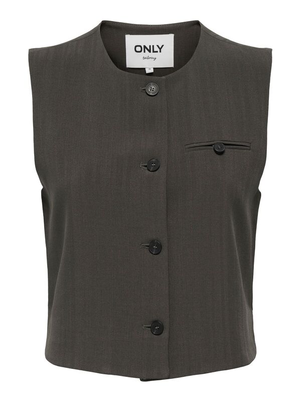 ONLMATEO LIFE S/L STRIPE VEST CC TLR Kadın Siyah Yelek - 15351087