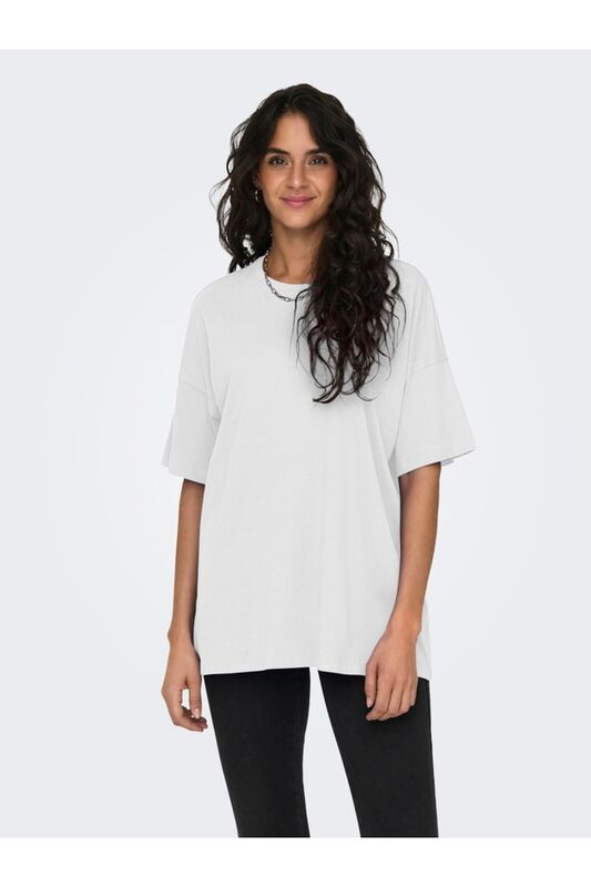 Only - ONLMAY LIFE S/S OVERSIZE TOP JRS Kadın Beyaz Bluz - 15261790