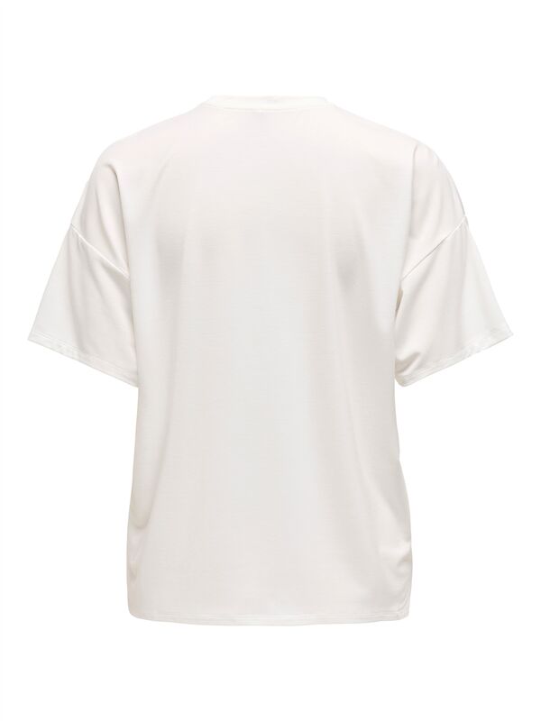 ONLMELINA S/S LADIES TOP BOX JRS Kadın Cloud Dancer T-Shirt - 15342876