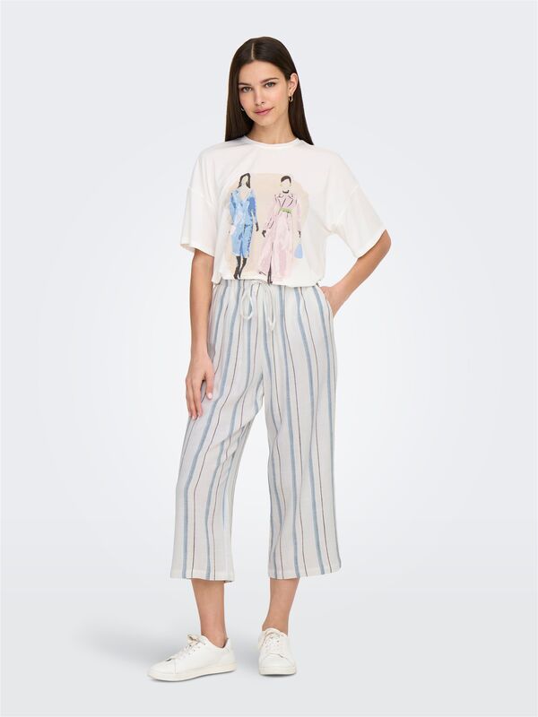 ONLMELINA S/S LADIES TOP BOX JRS Kadın Cloud Dancer T-Shirt - 15342876