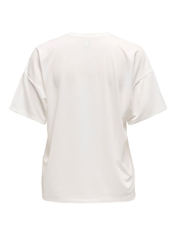 ONLMELINA S/S LADIES TOP BOX JRS Kadın Cloud Dancer T-Shirt - 15342876