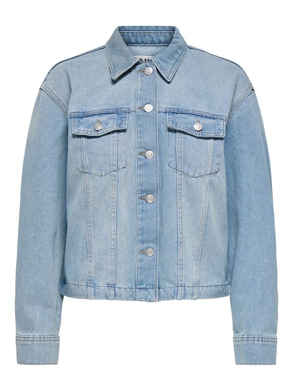 ONLMIKA L/S DNM JKT AKM MOCH Kadın Light Blue Denim Ceket - 15352316