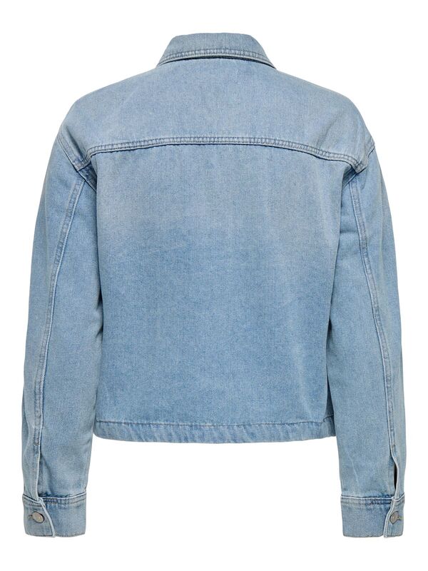 ONLMIKA L/S DNM JKT AKM MOCH Kadın Light Blue Denim Ceket - 15352316