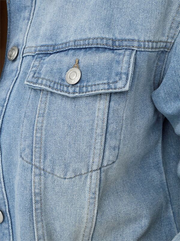 ONLMIKA L/S DNM JKT AKM MOCH Kadın Light Blue Denim Ceket - 15352316