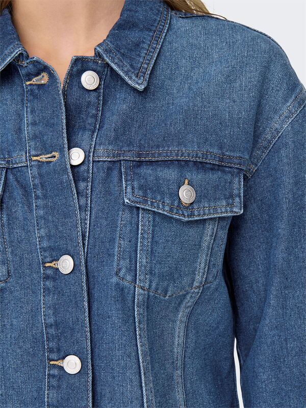 ONLMIKA L/S DNM JKT AKM MOCH Kadın Medium Blue Denim Ceket - 15352316