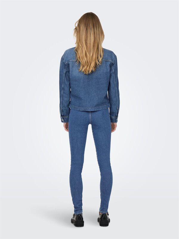 ONLMIKA L/S DNM JKT AKM MOCH Kadın Medium Blue Denim Ceket - 15352316