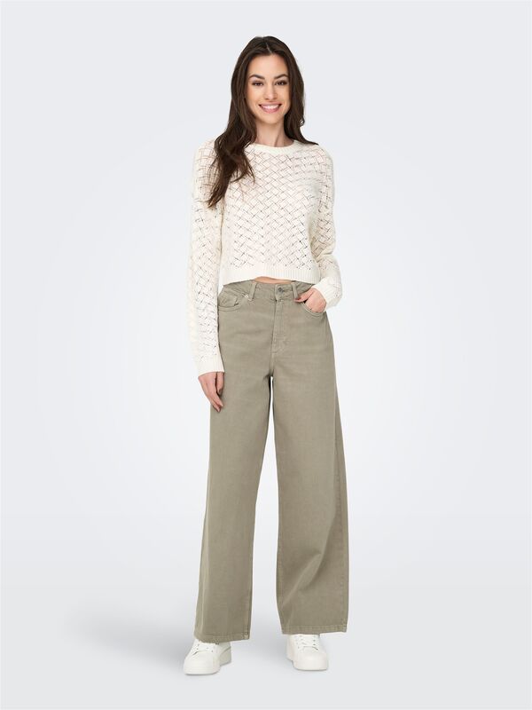 ONLMILLY MW BAGGY PANT CC PNT Kadın Yeşil Pantolon - 15338618