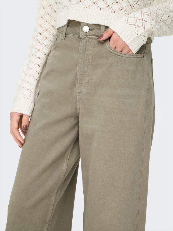 ONLMILLY MW BAGGY PANT CC PNT Kadın Yeşil Pantolon - 15338618