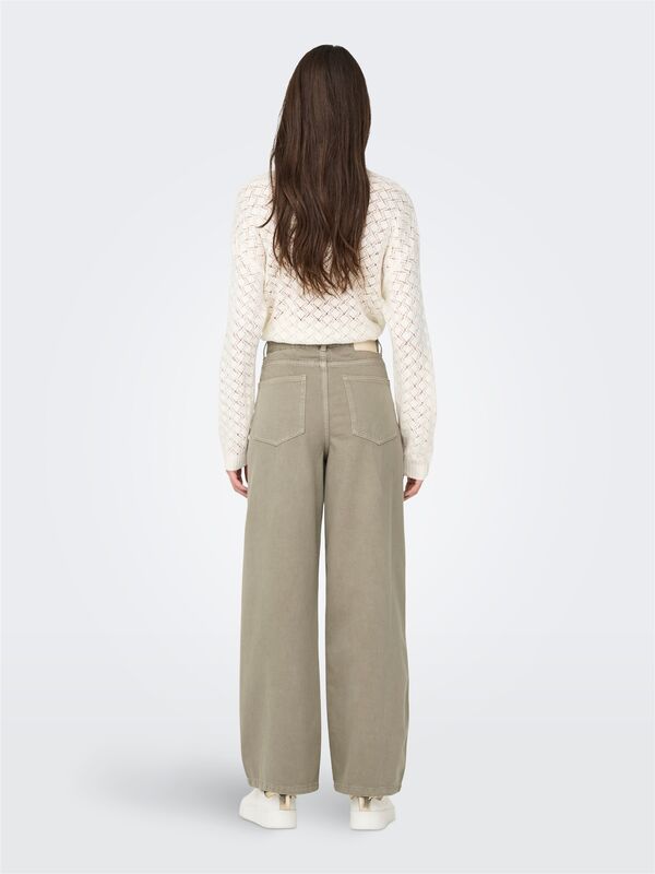 ONLMILLY MW BAGGY PANT CC PNT Kadın Yeşil Pantolon - 15338618