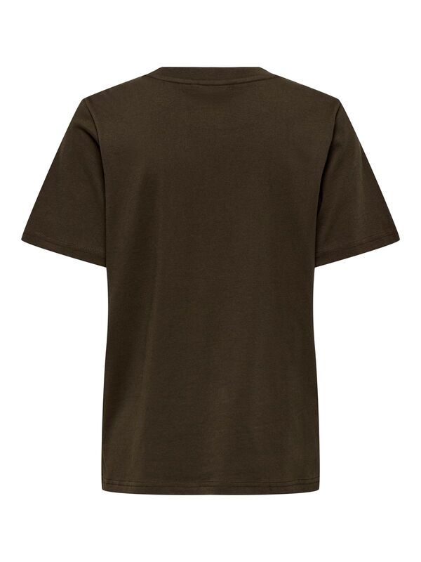 ONLMONJA LIFE S/S TEE JRS NOOS Kadın Kahverengi T-Shirt - 15320892
