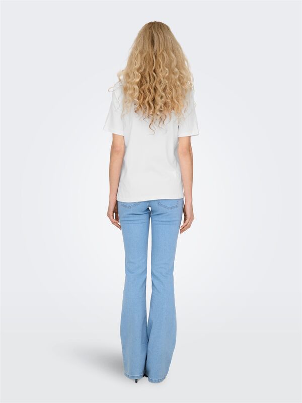 ONLMONJA S/S TEE JRS NOOS Kadın Beyaz T-Shirt - 15320892