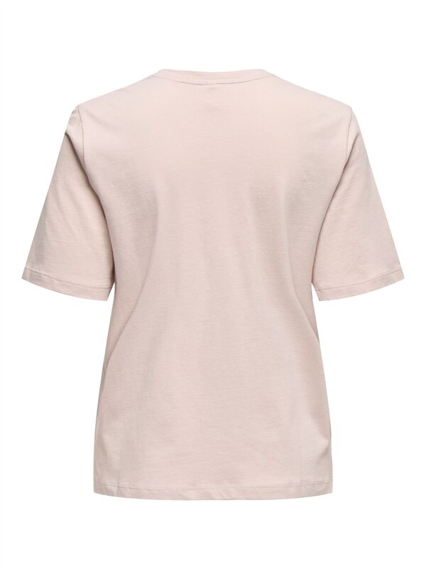 ONLMOODY LIFE S/S WORD TOP BOX JRS Kadın Pembe T-Shirt - 15343277