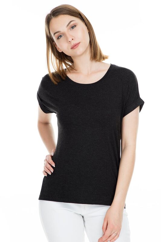 Only - ONLMOSTER S/S O-NECK TOP NOOS JRS Kadın Siyah T-Shirt - 15106662