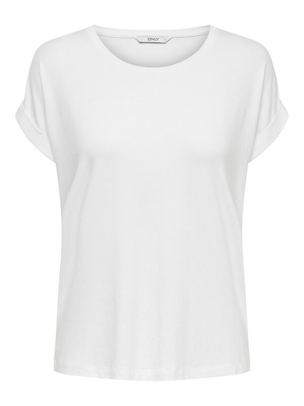 ONLMOSTER S/S O-NECK TOP NOOS JRS Kadın Beyaz T-Shirt - 15106662
