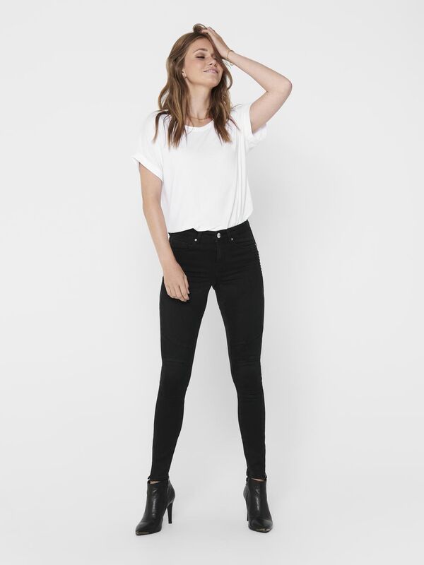 ONLMOSTER S/S O-NECK TOP NOOS JRS Kadın Beyaz T-Shirt - 15106662