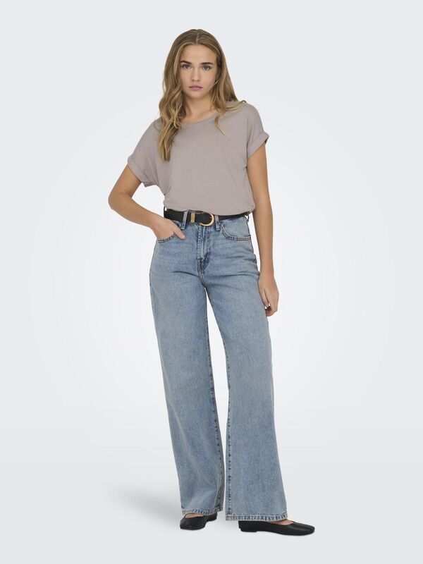 ONLMOSTER S/S O-NECK TOP NOOS JRS Kadın Etherea T-Shirt - 15106662