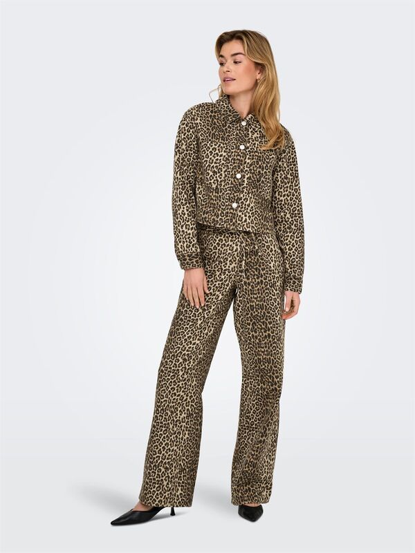 ONLNAOMI AOP JACKET OTW Kadın Kahverengi Ceket - 15347129