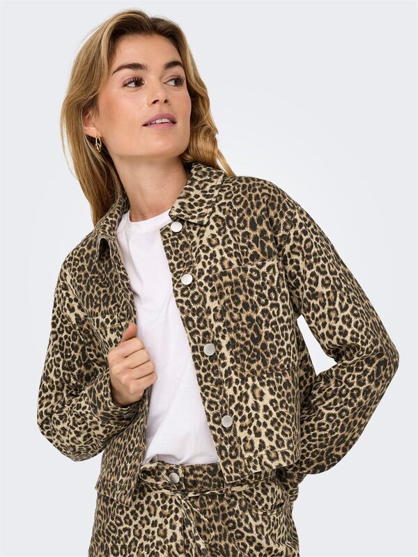 ONLNAOMI AOP JACKET OTW Kadın Kahverengi Ceket - 15347129