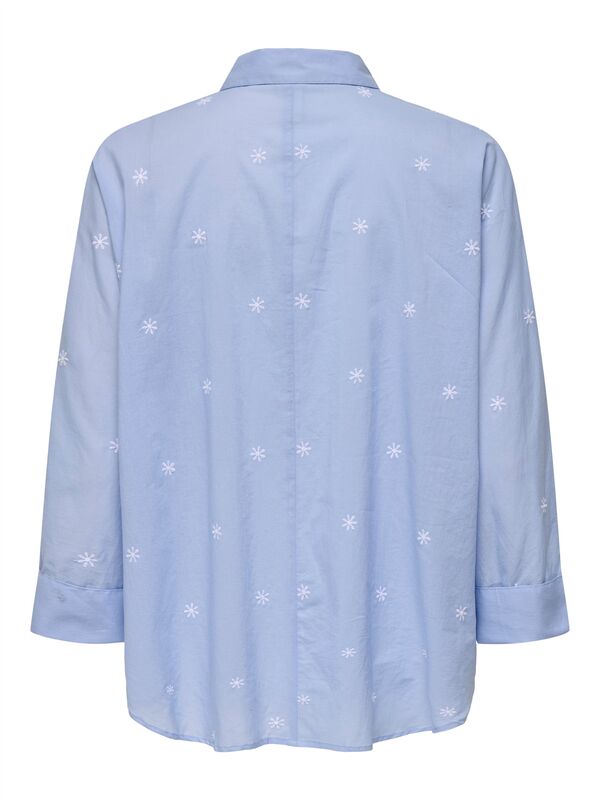 ONLNEW LINA GRACE LS EMB SHIRT NOOS WVN Kadın Mavi UK Gömlek - 15283743