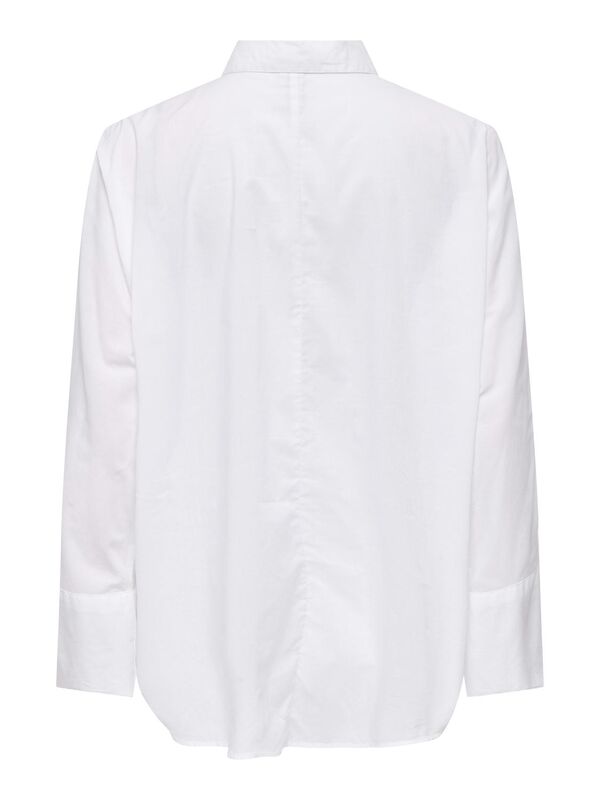 ONLNEW LINA GRACE SOLID LS SHIRT WVN Kadın Beyaz UK Gömlek - 15341442