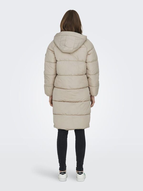 ONLNEWAMANDA LONG PUFFER COAT CC OTW Kadın Gri Mont - 15304786