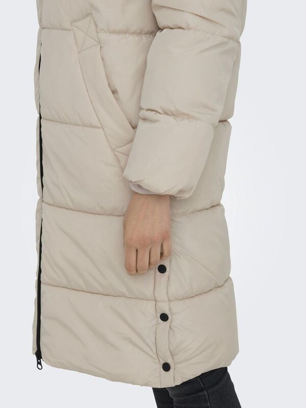 ONLNEWAMANDA LONG PUFFER COAT CC OTW Kadın Gri Mont - 15304786