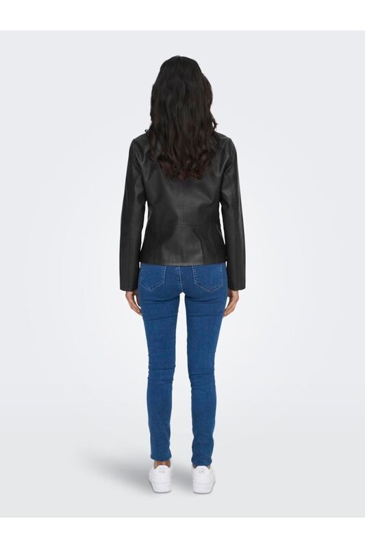 ONLNEWMELISA FAUX LEATHER JACKET CC OTW Kadın Siyah Mont - 15295403