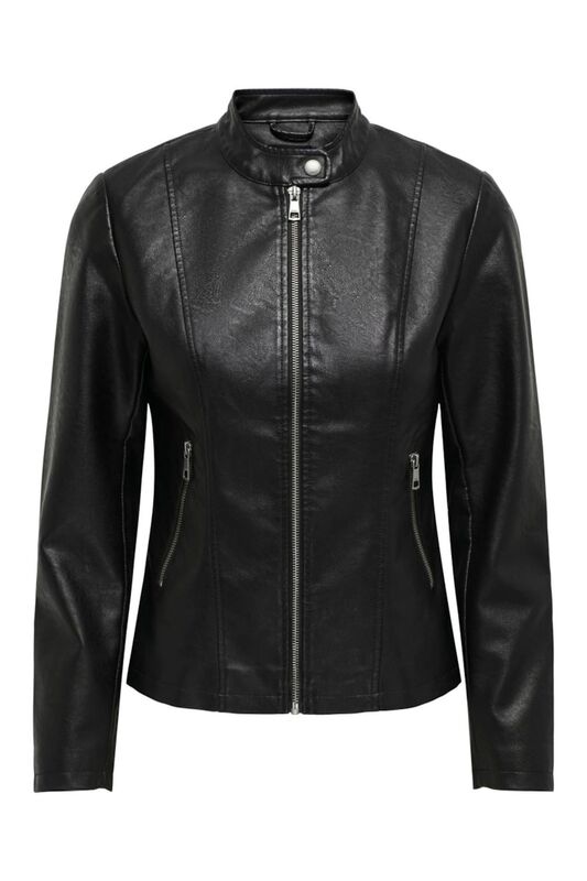 Only - ONLNEWMELISA FAUX LEATHER JACKET CC OTW Kadın Siyah Mont - 15295403