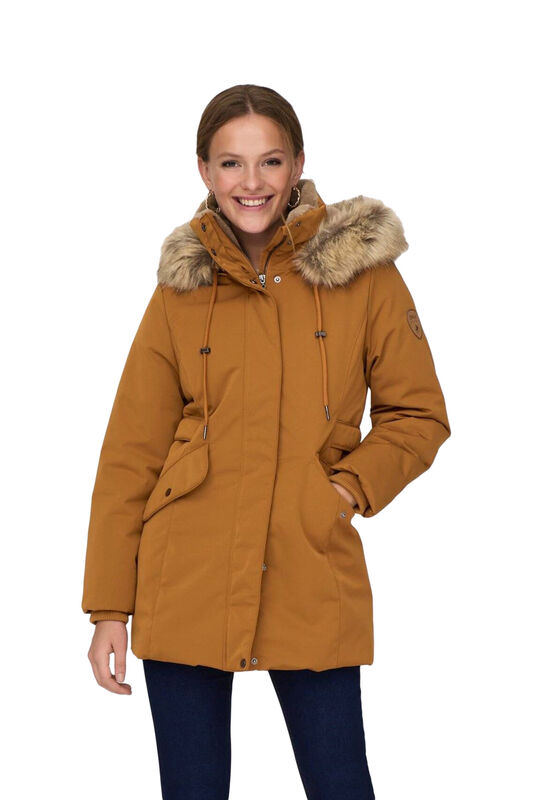 Only - ONLNEWPRISKA PARKA JACKET CC OTW Kadın Kahverengi Parka - 15300627