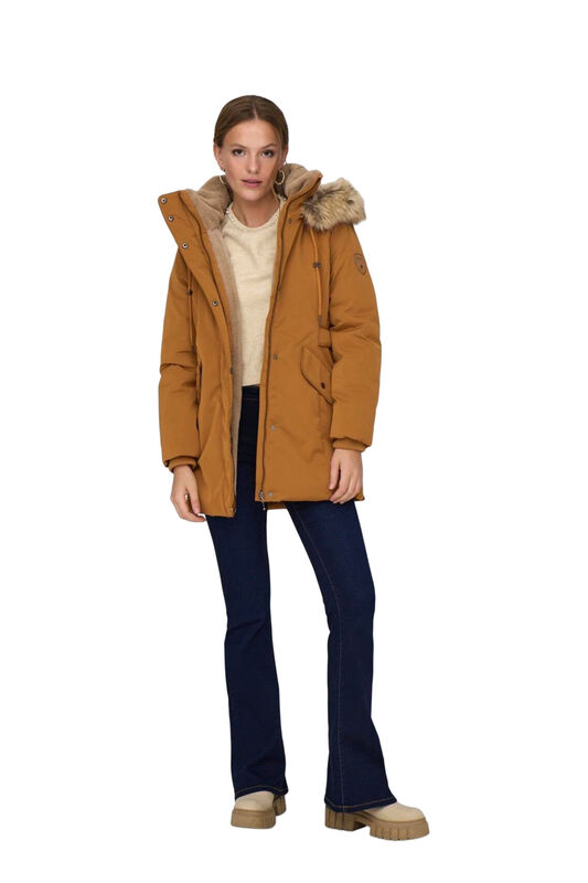ONLNEWPRISKA PARKA JACKET CC OTW Kadın Kahverengi Parka - 15300627