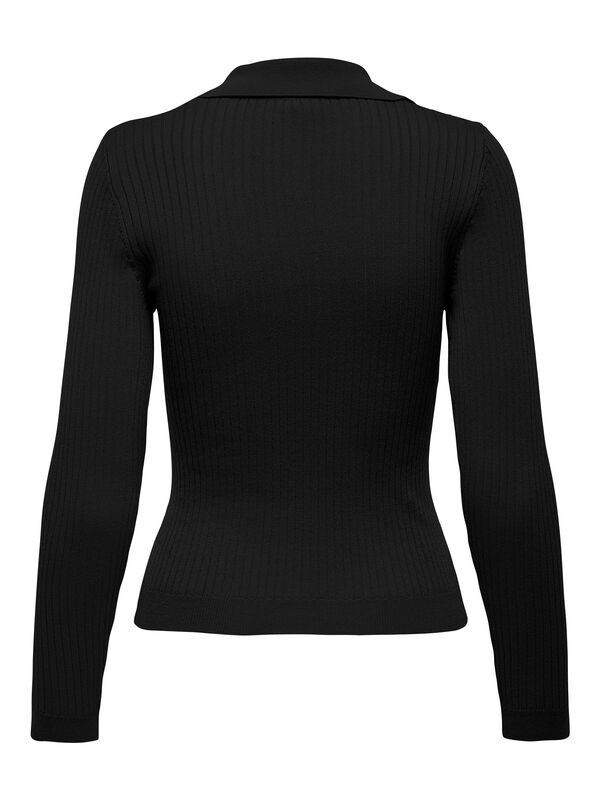 ONLNIMA LIFE LS POLO PULLOVER CC KNT Kadın Siyah Kazak - 15344231