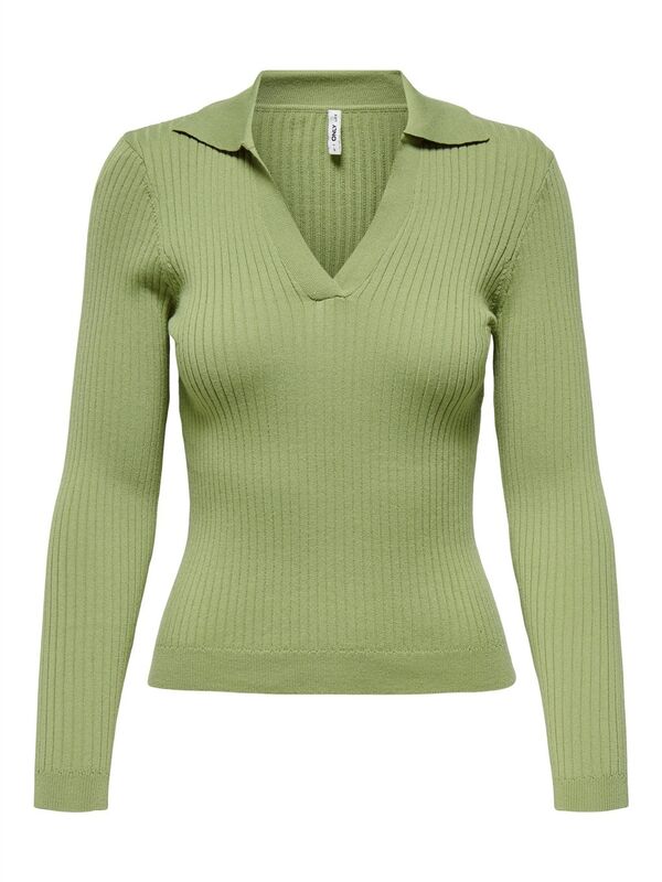 ONLNIMA LIFE LS POLO PULLOVER CC KNT Kadın Yeşil Kazak - 15344231