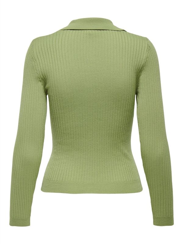 ONLNIMA LIFE LS POLO PULLOVER CC KNT Kadın Yeşil Kazak - 15344231
