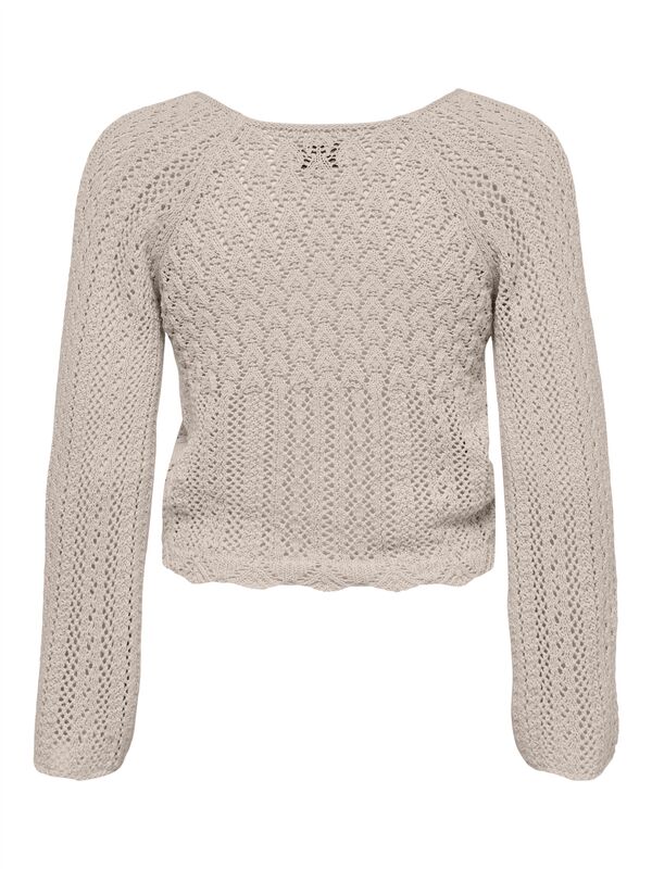 ONLNOLA LIFE LS RUCHING PULLOVER KNT Kadın Gri Kazak - 15273610