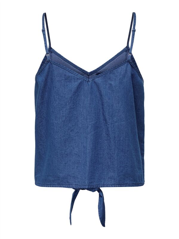 ONLNOVA AZURE KNOT SINGLET PTM Kadın Mavi T-Shirt - 15343004