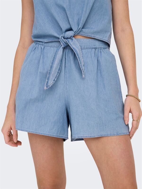 Only - ONLNOVA AZURE YASMIN SHORTS PTM Kadın Mavi Şort - 15343206