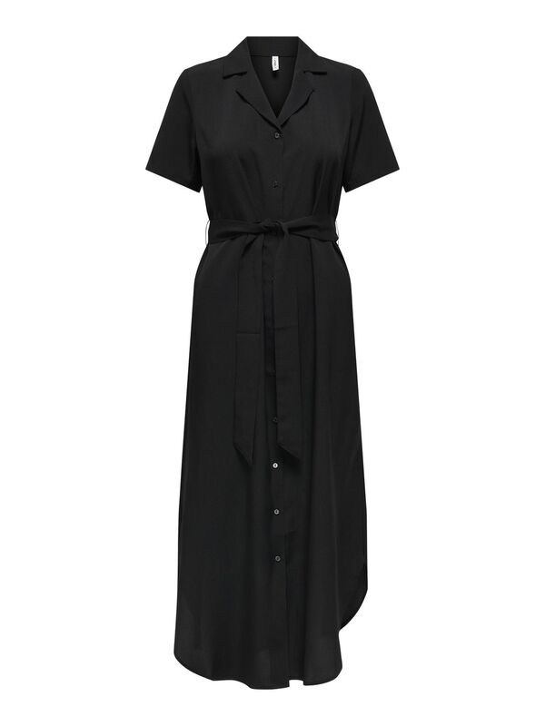 ONLNOVA LIFE ELITE IZI SHIRT DRESS SOLID Kadın Siyah Elbise - 15331928