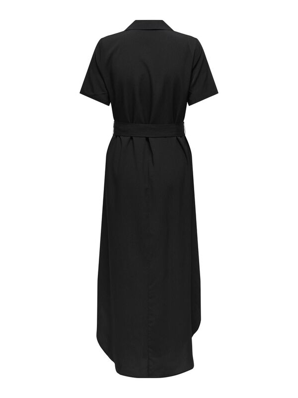 ONLNOVA LIFE ELITE IZI SHIRT DRESS SOLID Kadın Siyah Elbise - 15331928