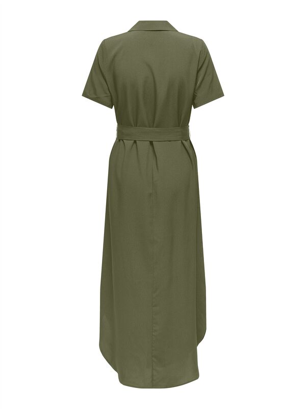 ONLNOVA LIFE ELITE IZI SHIRT DRESS SOLID Kadın Yeşil Elbise - 15331928