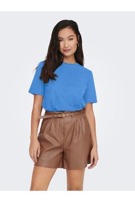 Only - ONLONLY S/S TEE JRS NOOS Kadın Mavi T-Shirt - 15270390