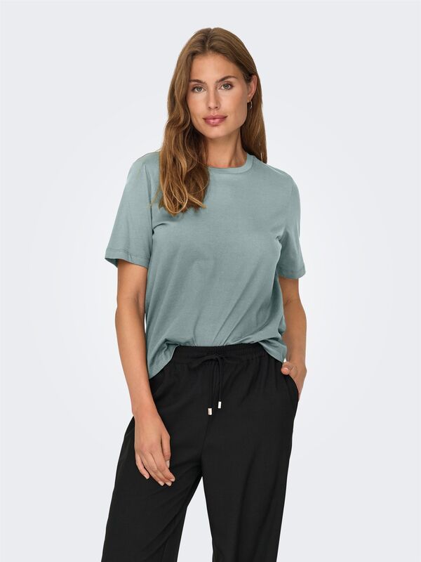 Only - ONLONLY S/S TEE JRS NOOS Kadın Yeşil T-Shirt - 15270390