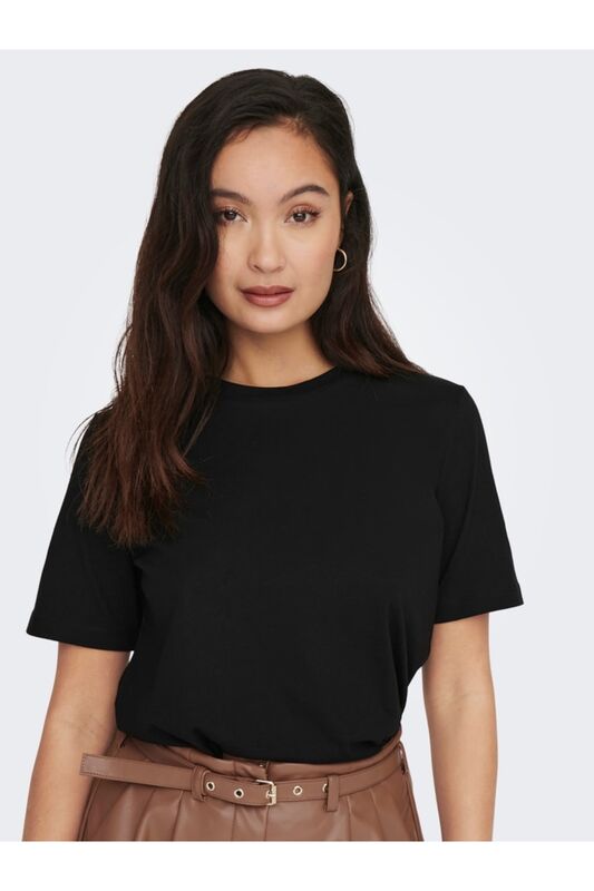 ONLONLY S/S TEE JRS NOOS Kadın Siyah Basic T-Shirt - 15270390