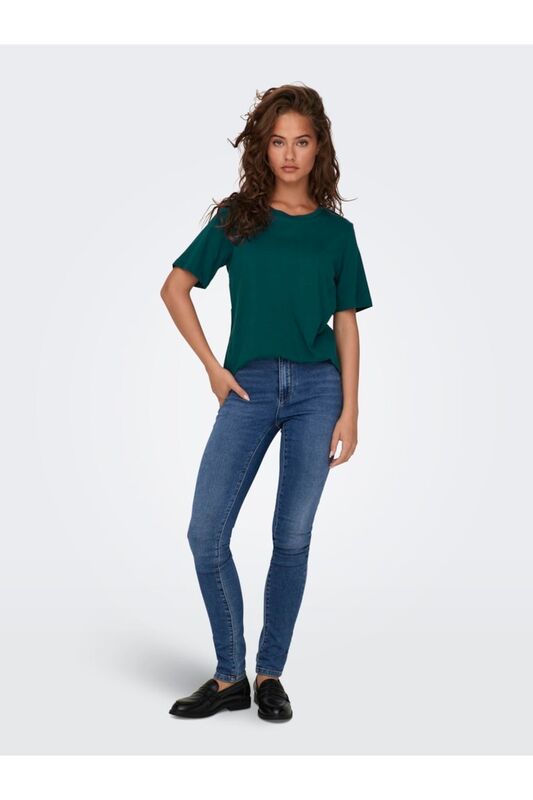ONLONLY S/S TEE JRS NOOS Kadın Koyu Mavi Basic T-Shirt - 15270390