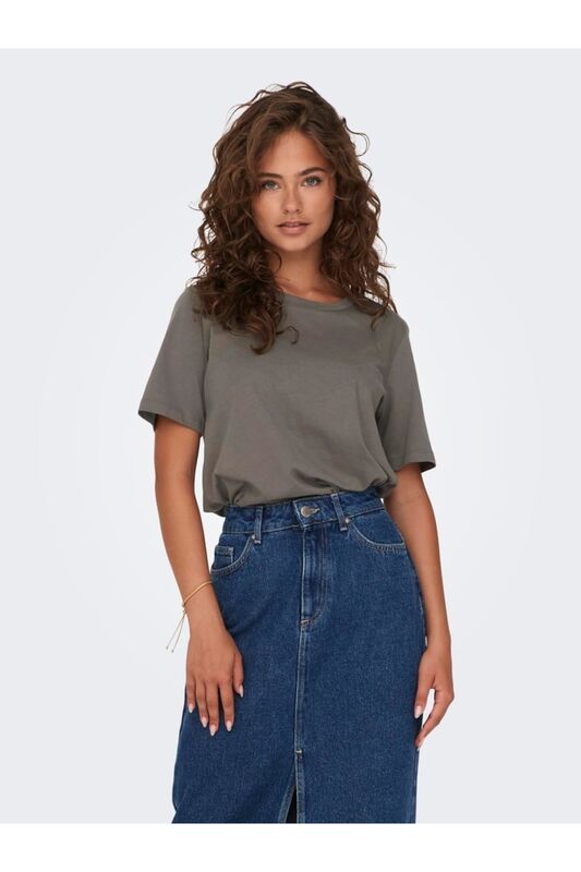 ONLONLY S/S TEE JRS NOOS Kadın Kırmızı Basic T-Shirt - 15270390