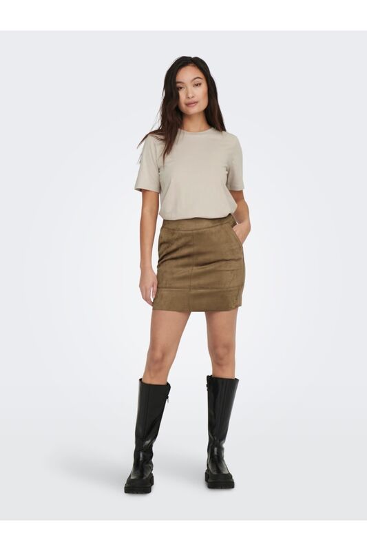 ONLONLY S/S TEE JRS NOOS Kadın Gri T-Shirt - 15270390