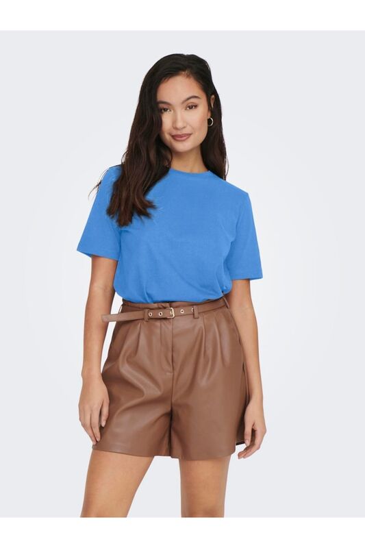 ONLONLY S/S TEE JRS NOOS Kadın Mavi Basic T-Shirt - 15270390