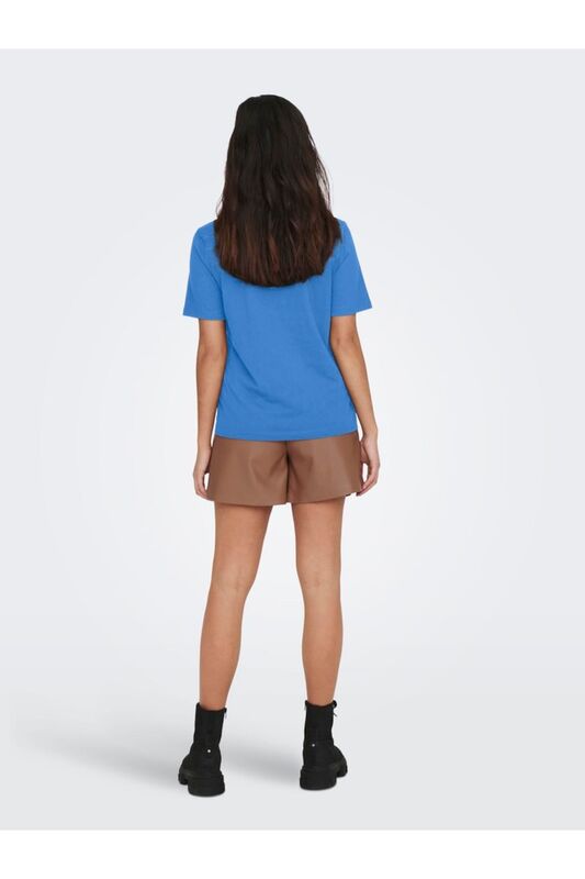 ONLONLY S/S TEE JRS NOOS Kadın Mavi Basic T-Shirt - 15270390