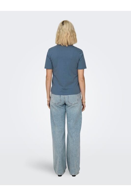 ONLONLY S/S TEE JRS NOOS Kadın Mavi T-Shirt - 15270390